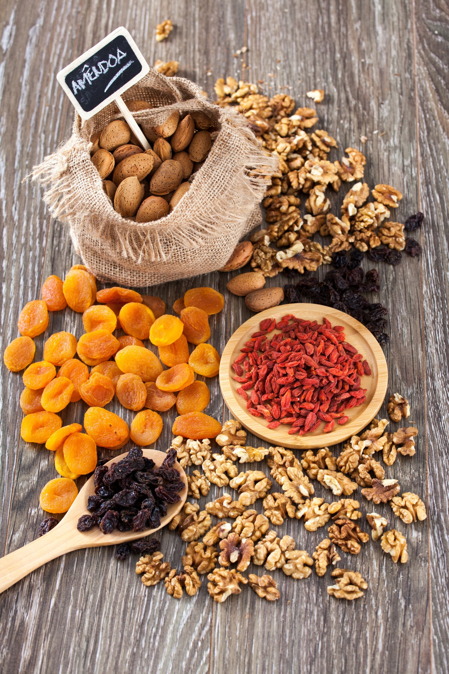 Frutos secos e sementes oleaginosas – “Shots” de energia