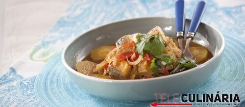 Receita fácil de Caldeirada de Garoupa com batata-doce