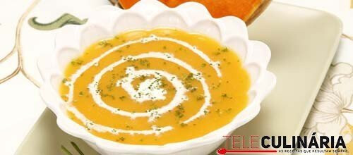 Creme de abóbora com maçã reineta