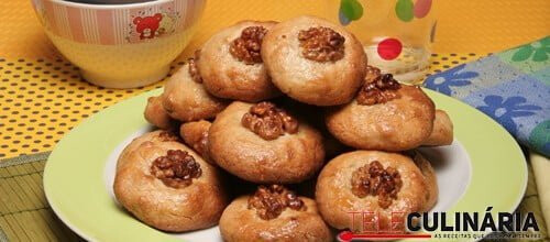 Bolachas crocantes de noz