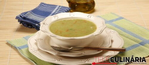Creme de ervilhas com cenouras