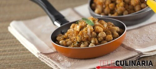 Salteado de grão com abóbora e paprica