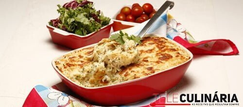 Bacalhau com natas no robot de cozinha