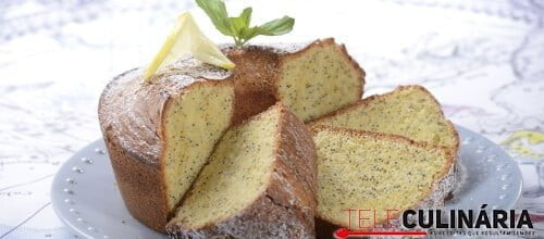 Bolo de limão com sementes de papoila