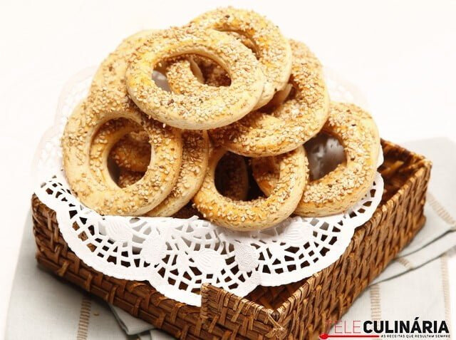 Argolinhas de azeite e sésamo