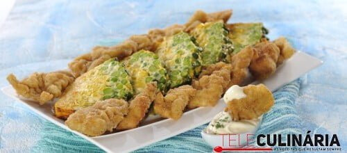 Pudim de legumes com línguas de bacalhau