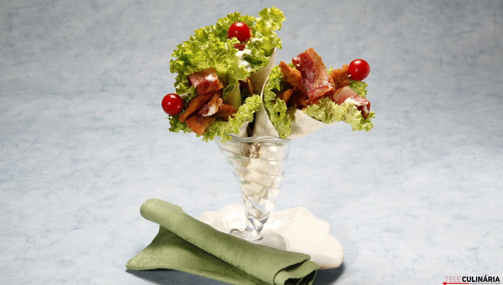 Wraps de frango e bacon