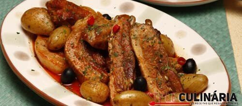 Entrecosto com molho de piripiri