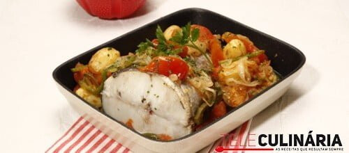 Tronco de pescada à basca