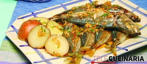 Carapaus grelhados com molho à espanhola