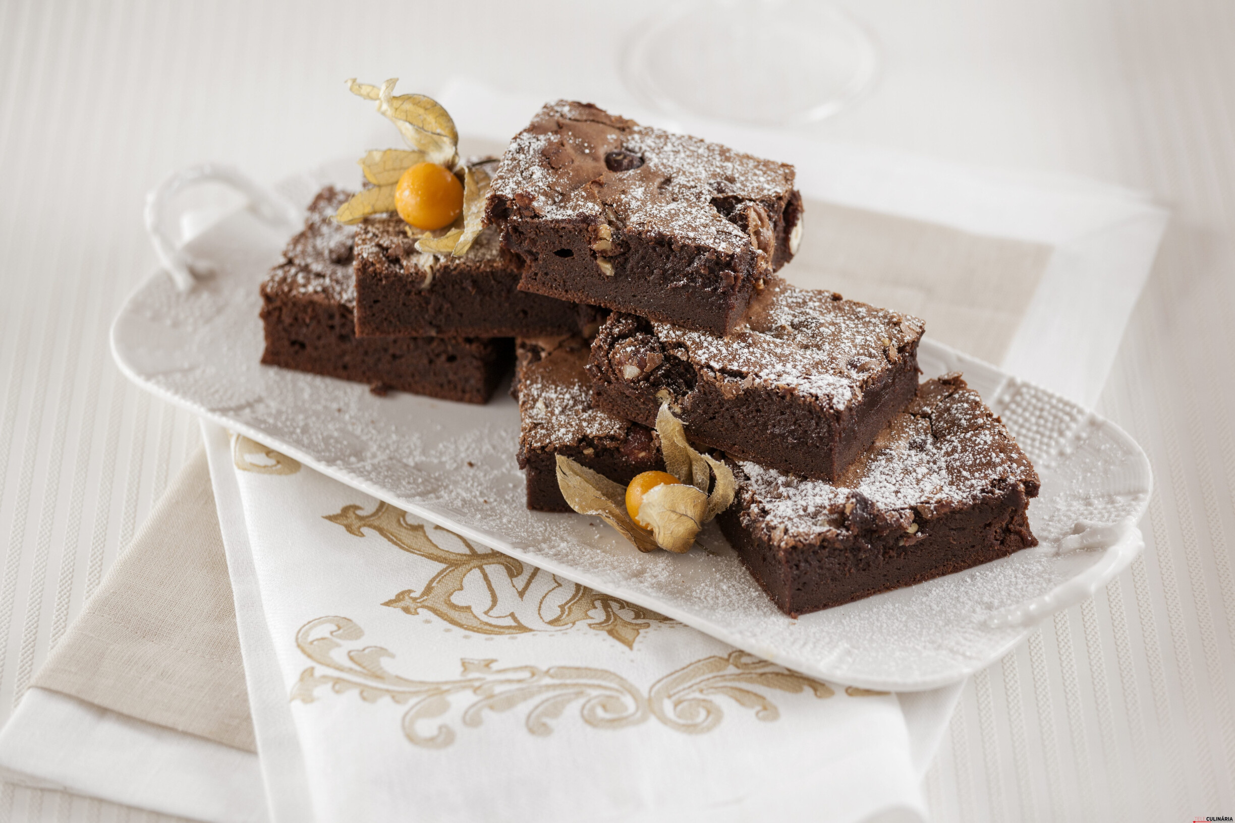 Brownie de chocolate e frutos secos
