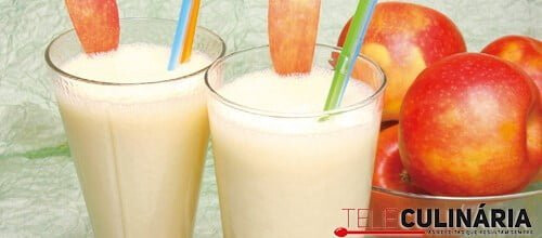 Vitamina de maçã e laranja