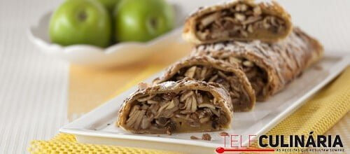 Folhado de peras e maçã