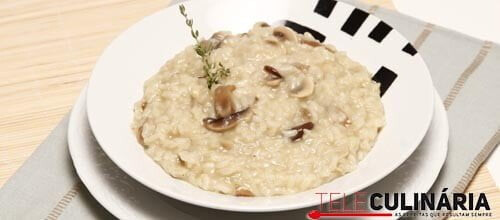 Risotto de cogumelos - para principiantes