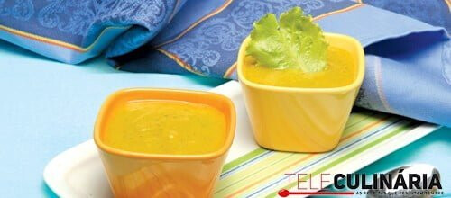 Puré de curgete com alface