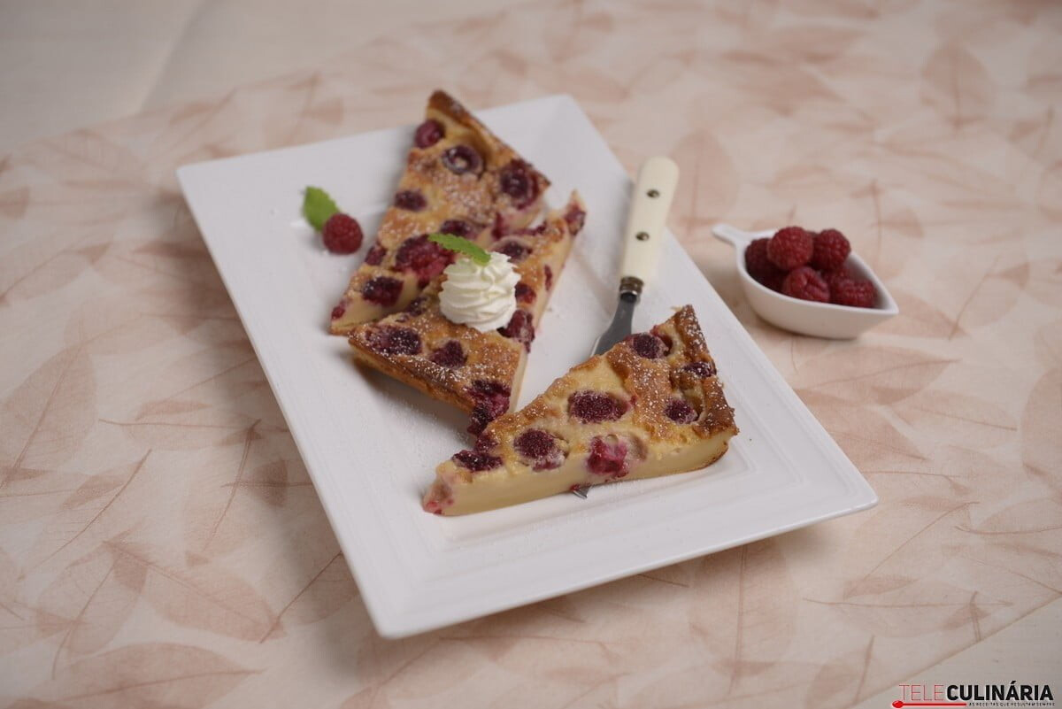 Clafoutis de framboesas