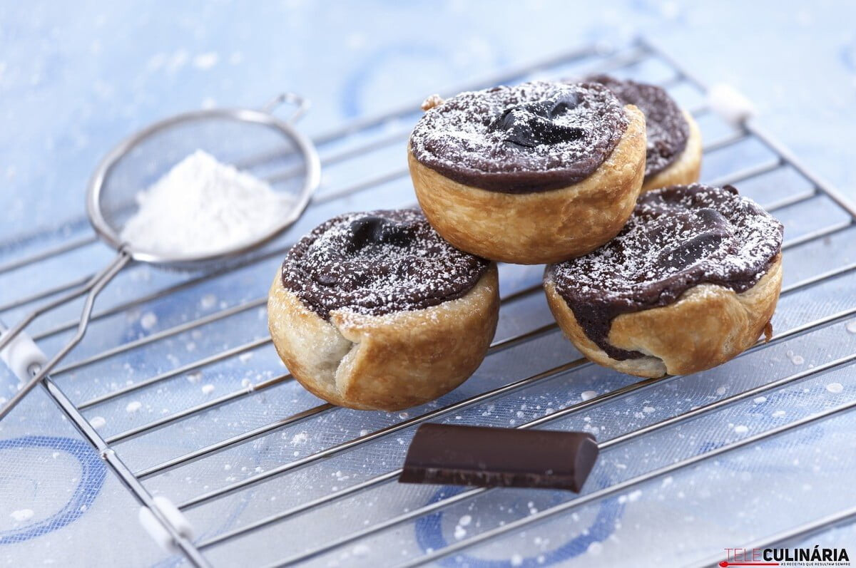 Pastéis de nata de chocolate