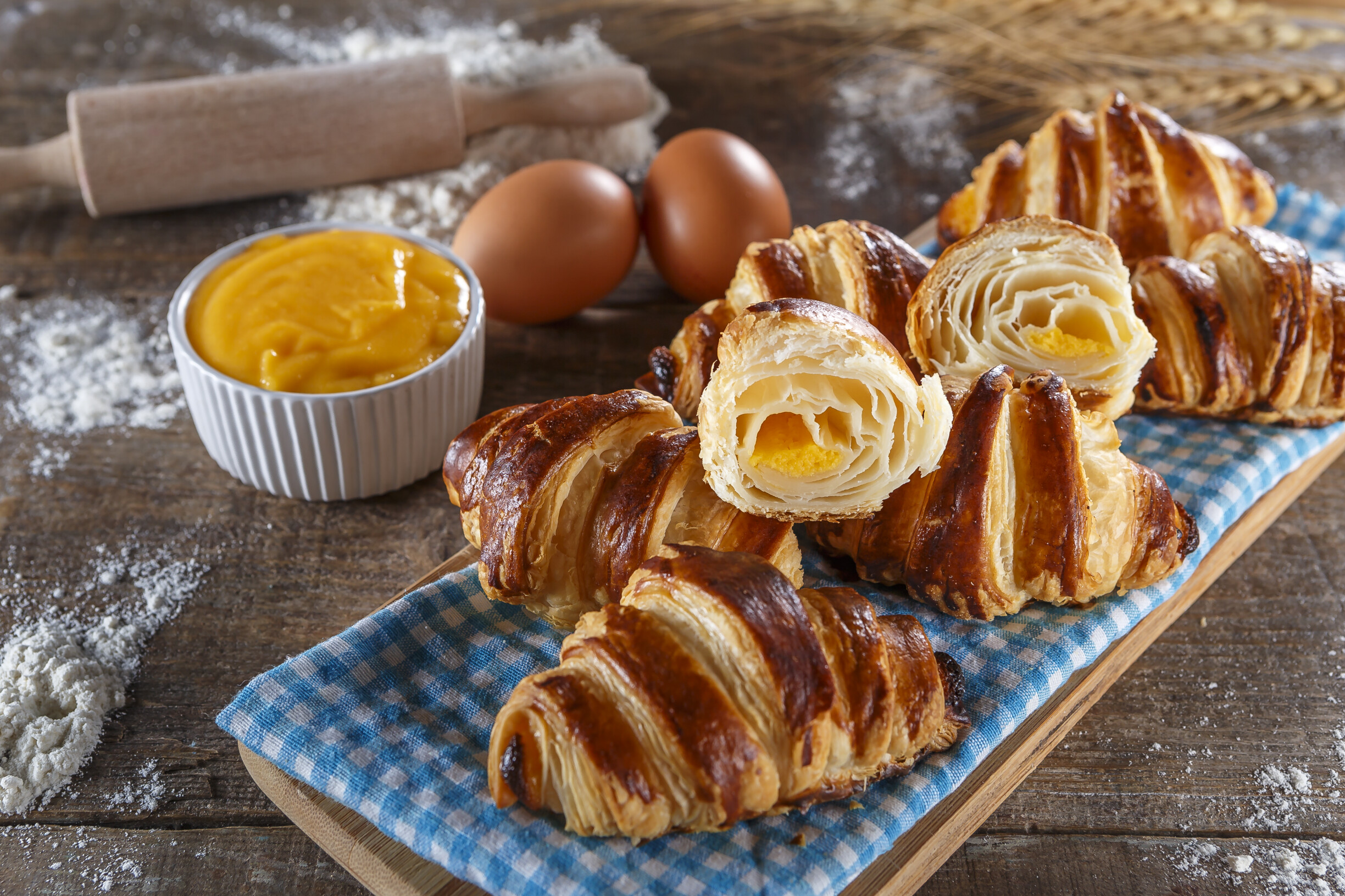 Croissants de ovos-moles