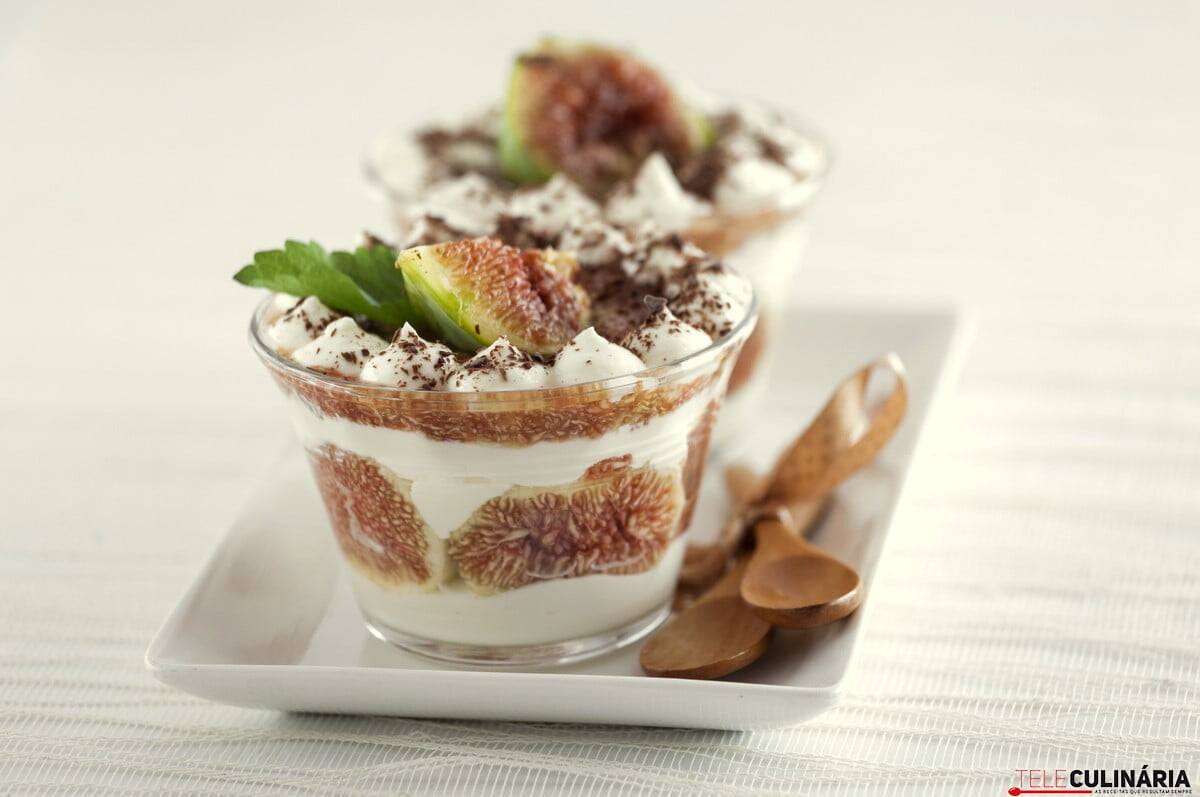 Verrine de figo e mascarpone