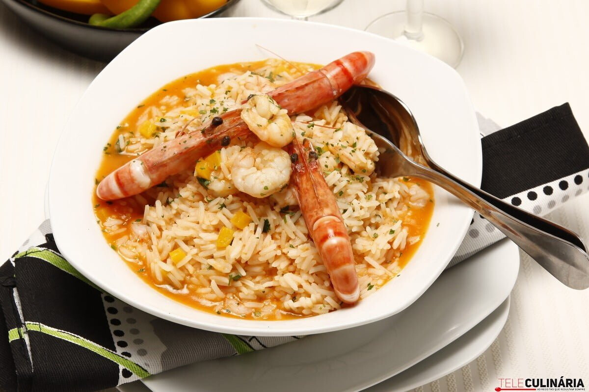 Arroz de camarão delicioso