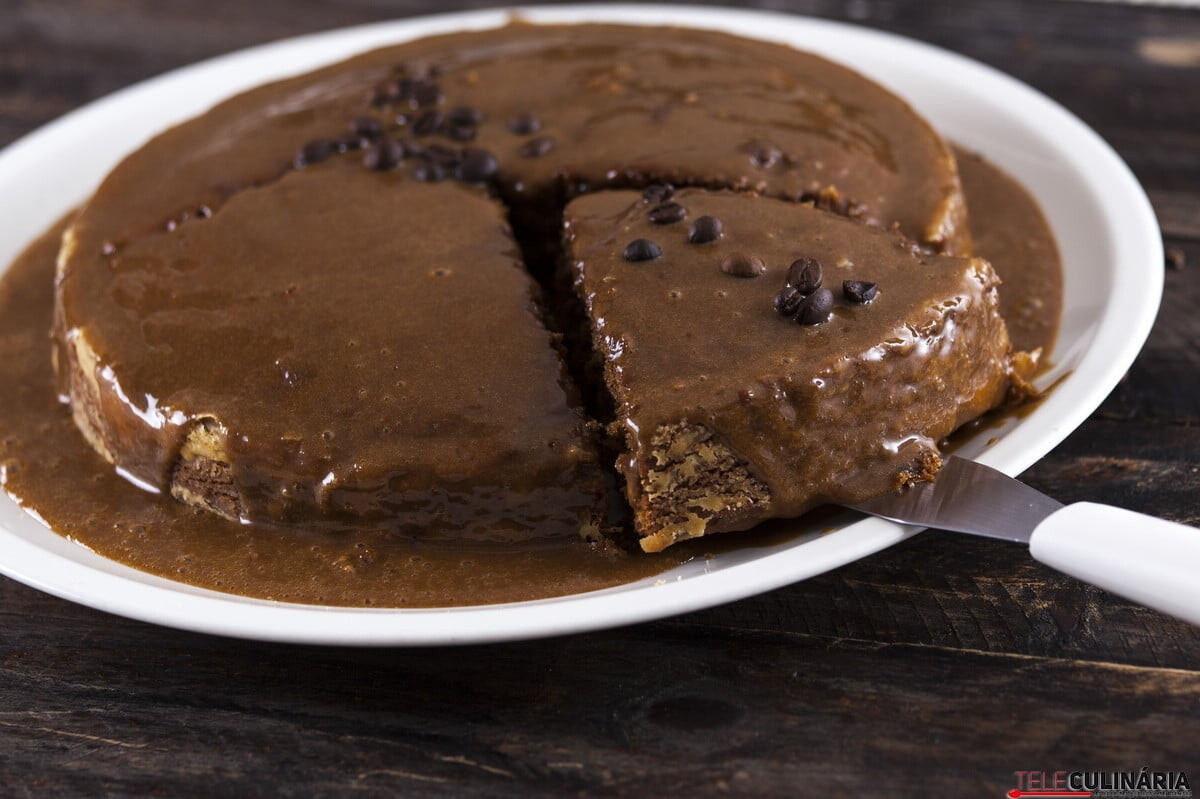 Bolo de café com glace