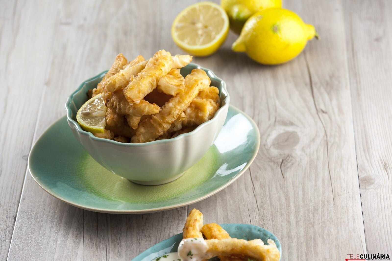 Choco frito com limão