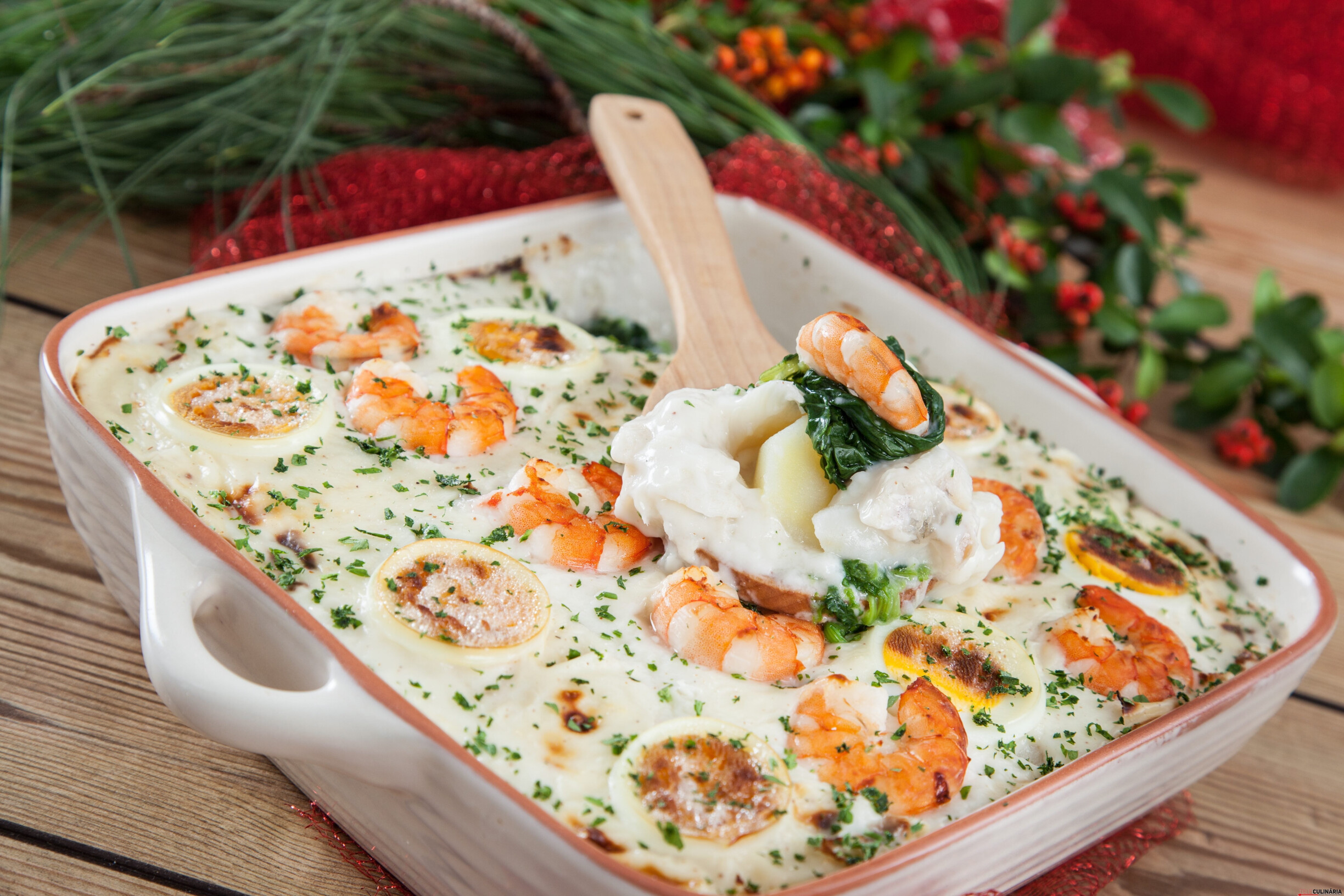 Receita de bacalhau com gambas (robot de cozinha)