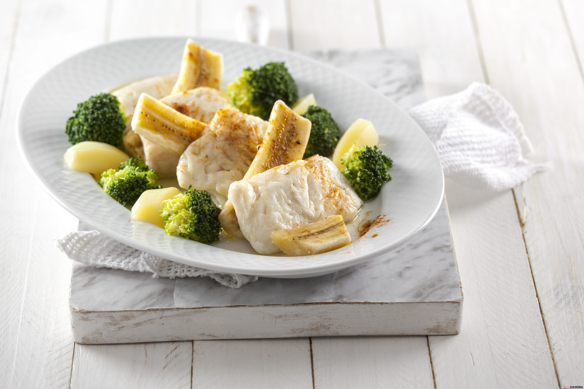 Pescada com banana (robot de cozinha)