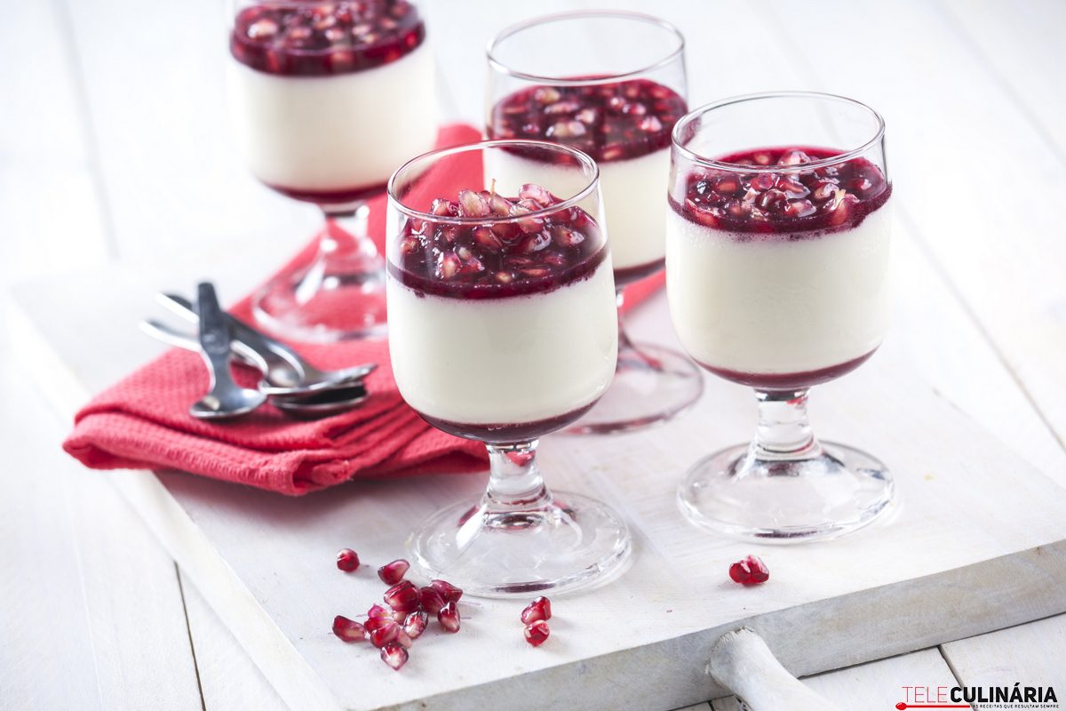 Panacotta com romã