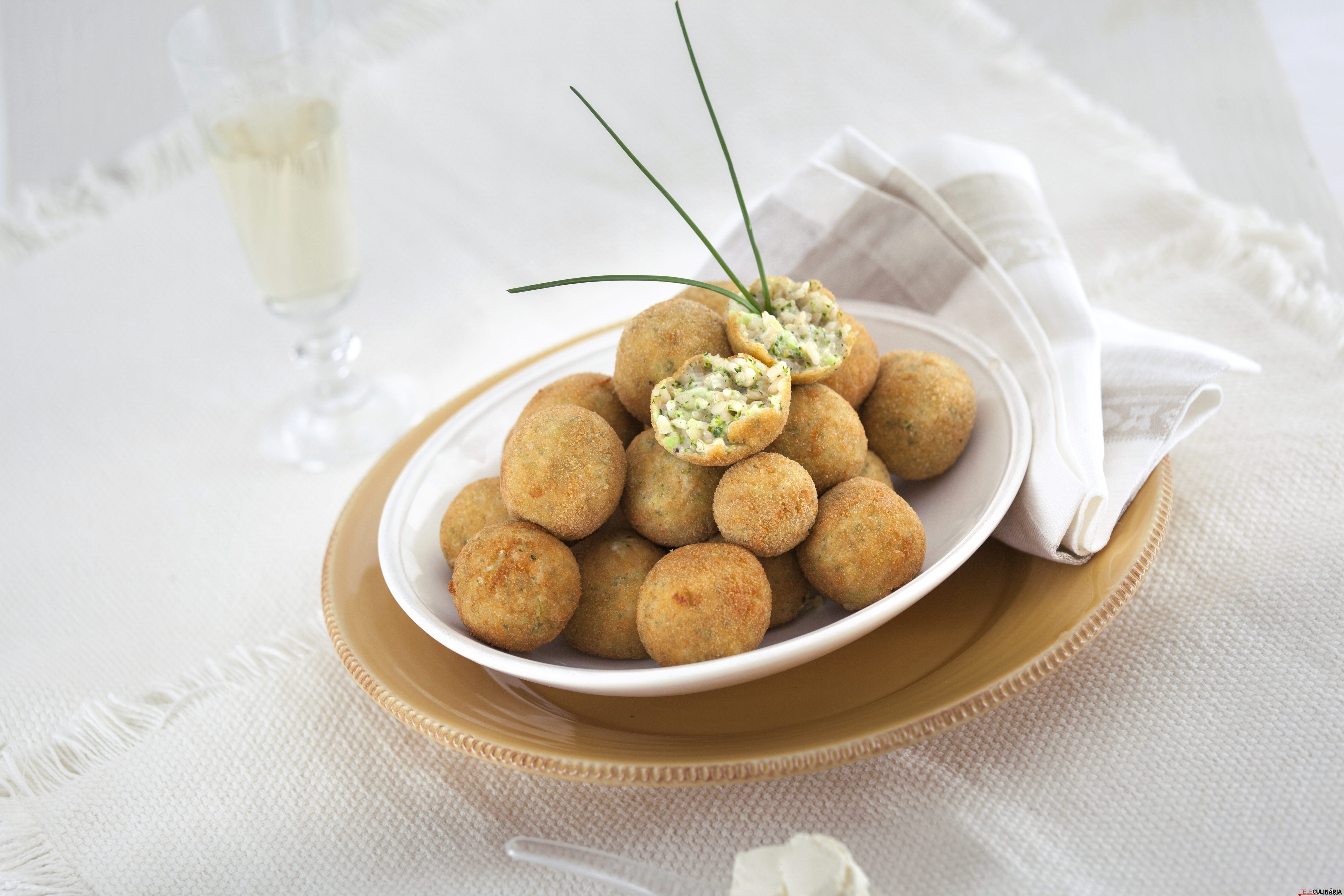 croquetes de arroz com mascarpone