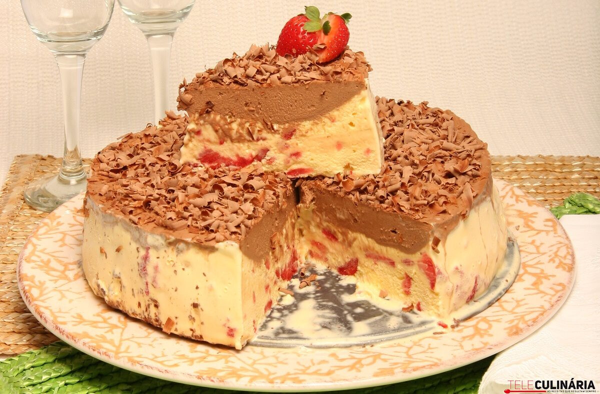 Delícia gelada de baunilha