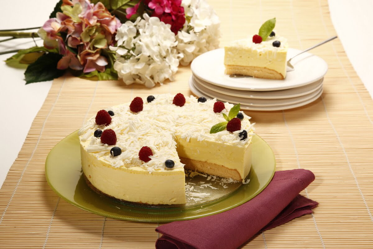 Bolo de manga com chocolate branco (robot de cozinha)