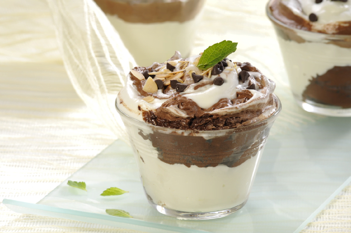 Mousse de duas cores (robot de cozinha)