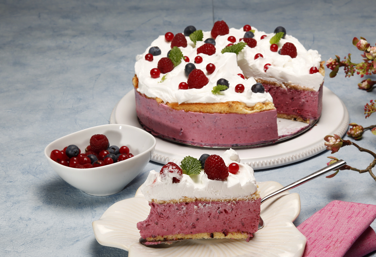 Sanduíche gelada de frutos vermelhos