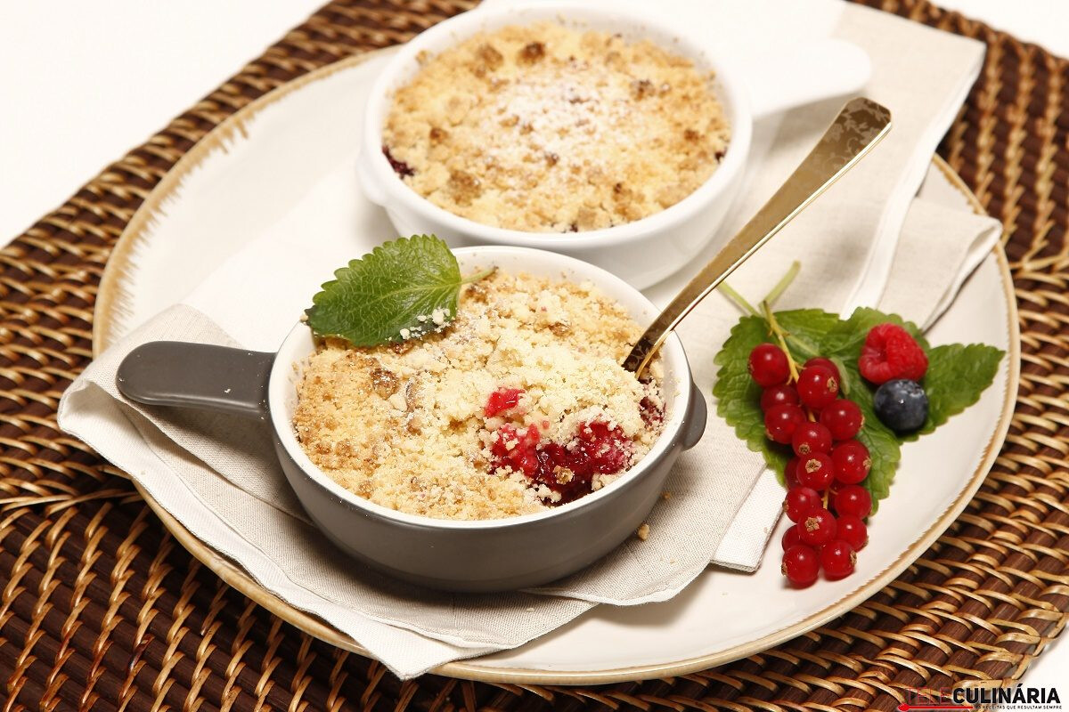 Crumble de frutos vermelhos