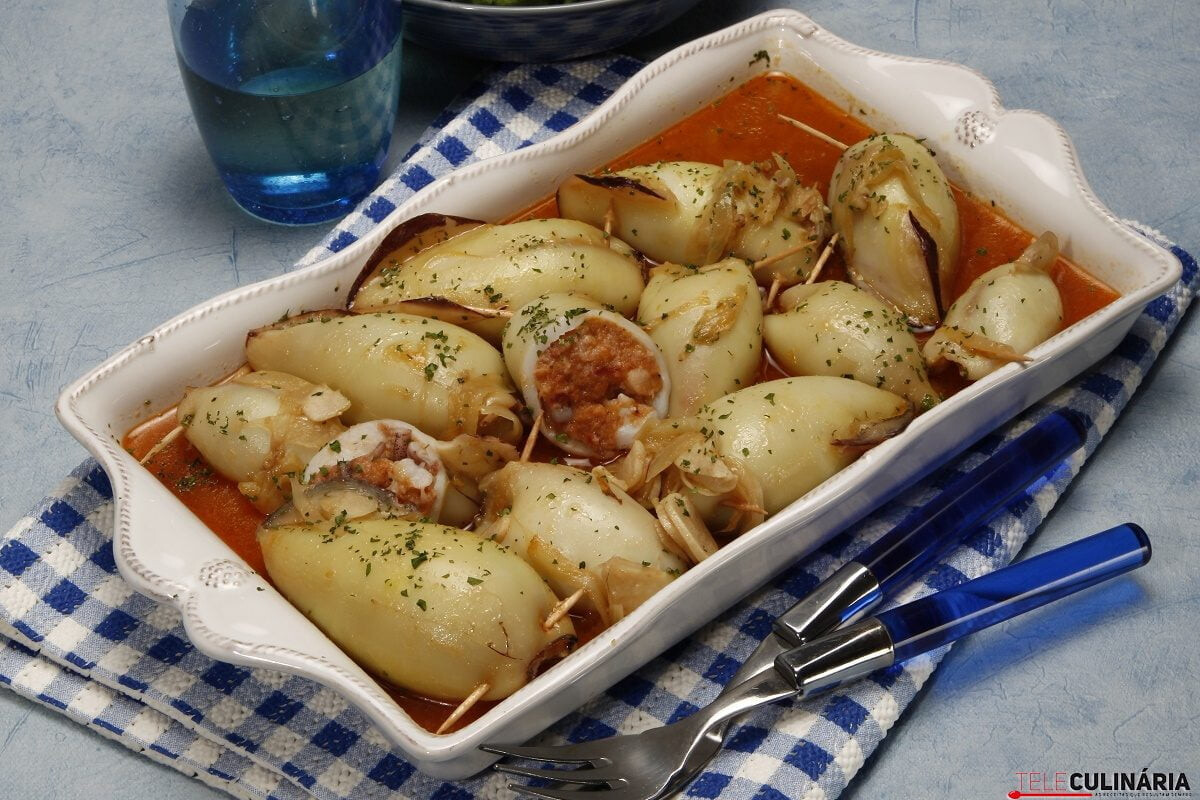 Lulas recheadas com alheira