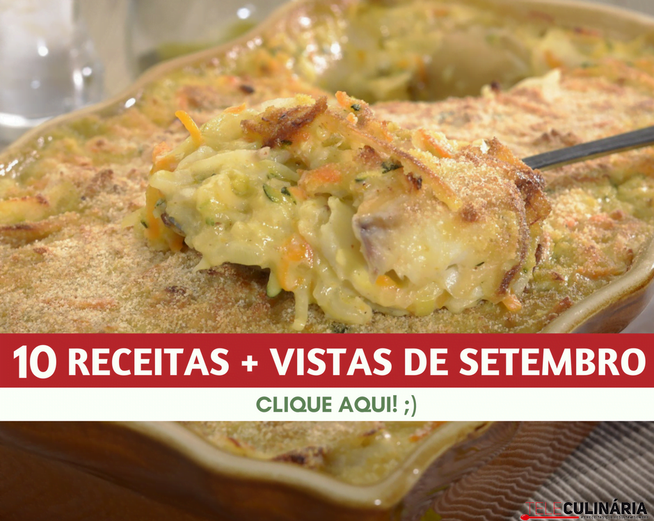 10 receitas mais vistas de Setembro