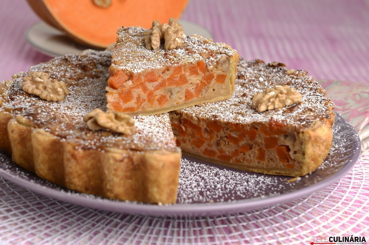 Tarte de nozes e abóbora