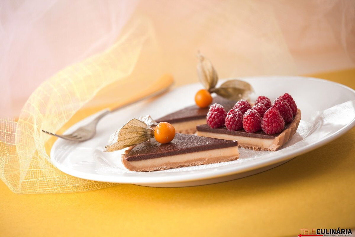 Tarte três chocolates