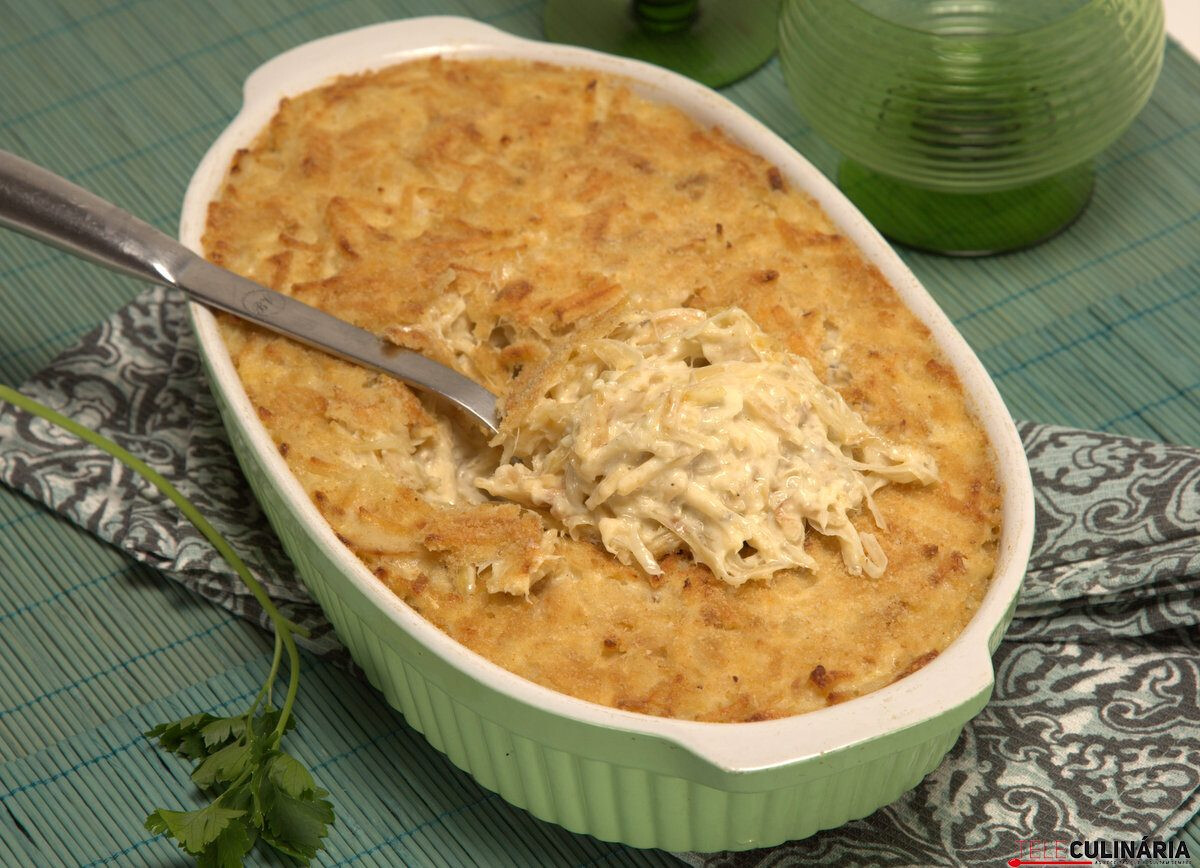 Bacalhau caseiro com natas