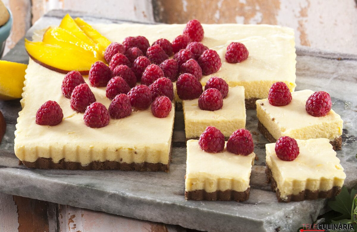 Tarte de manga com frutos vermelhos