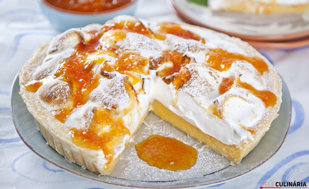 Tarte de compota com creme pasteleiro