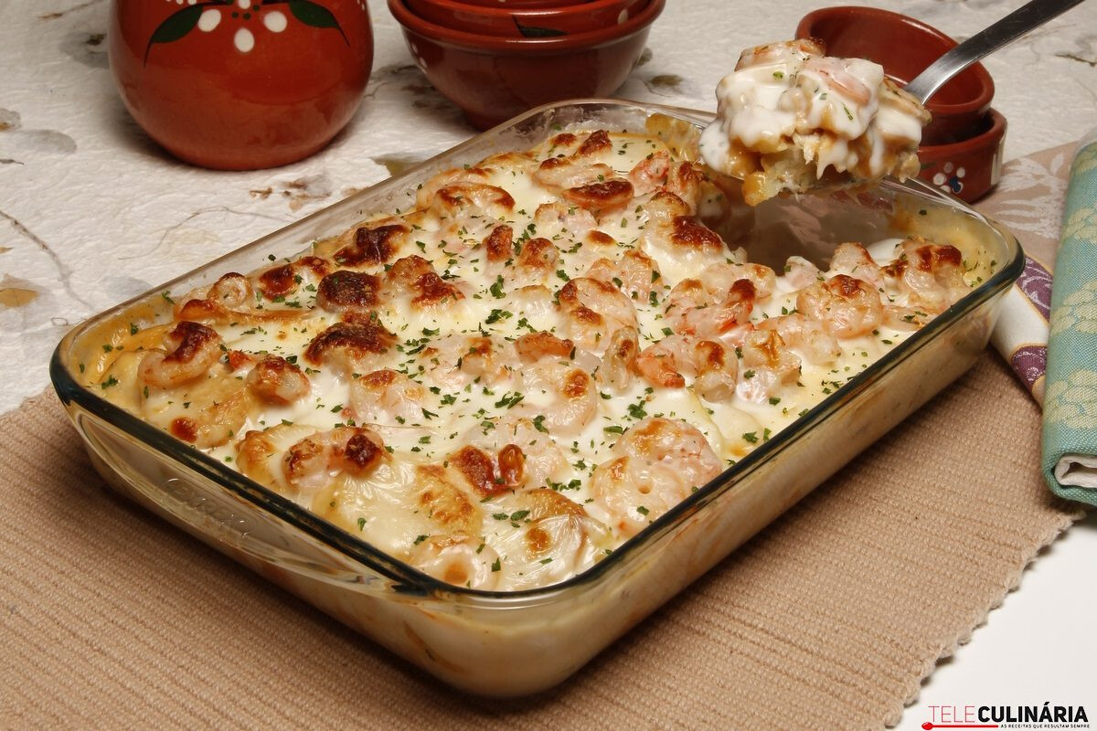 Escondidinho de pescada com marisco