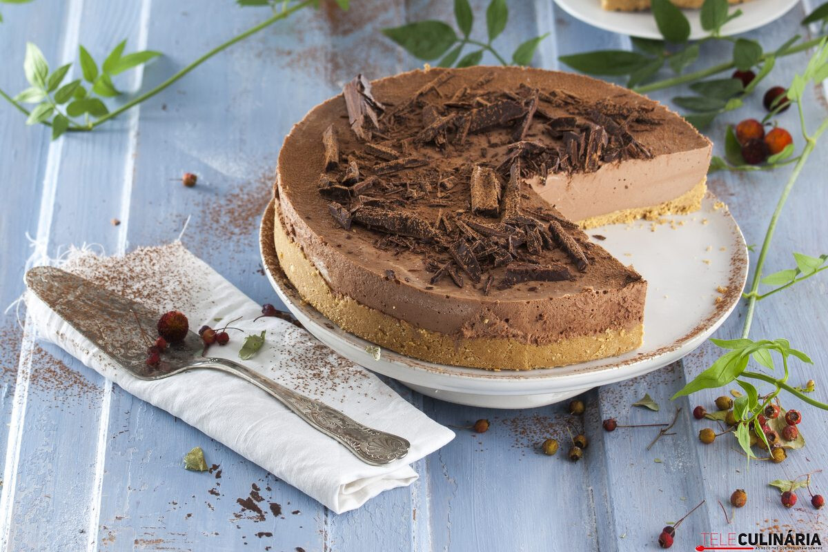 Cheesecake de chocolate e manteiga de amendoim