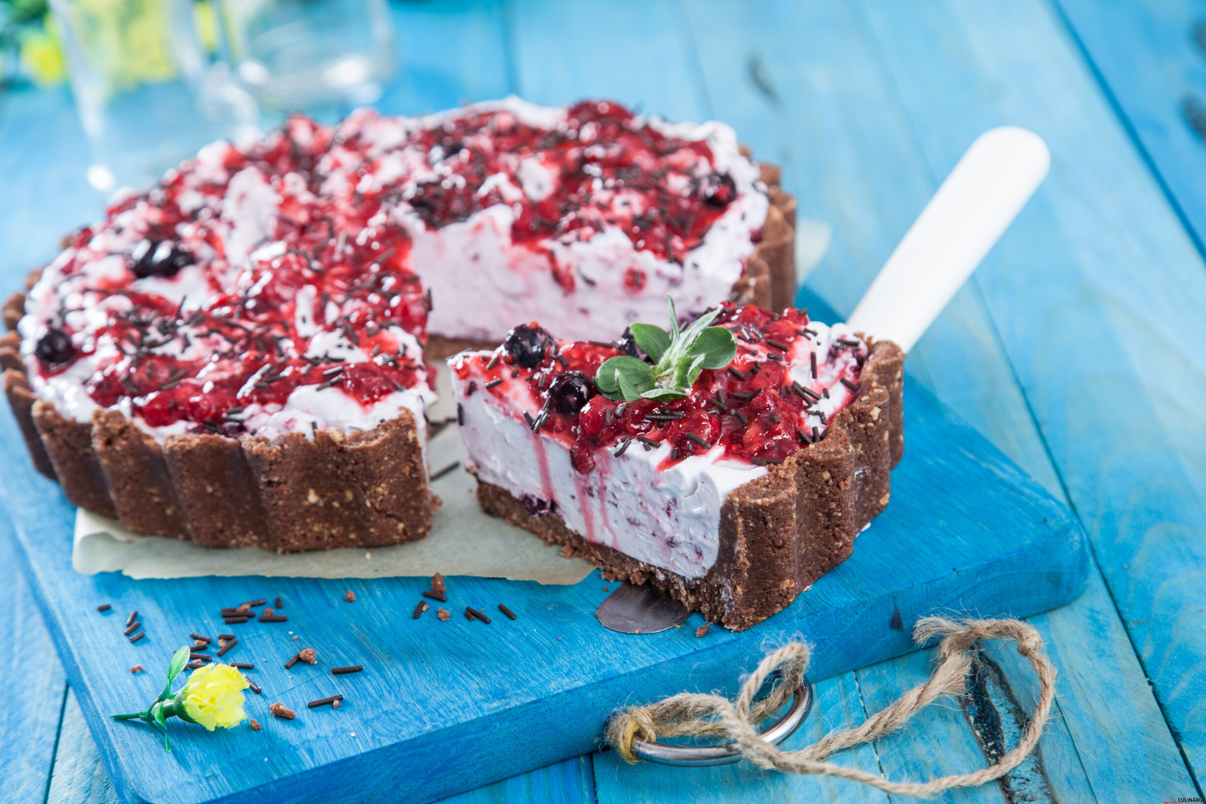 Tarte shortcake com delícia de framboesas