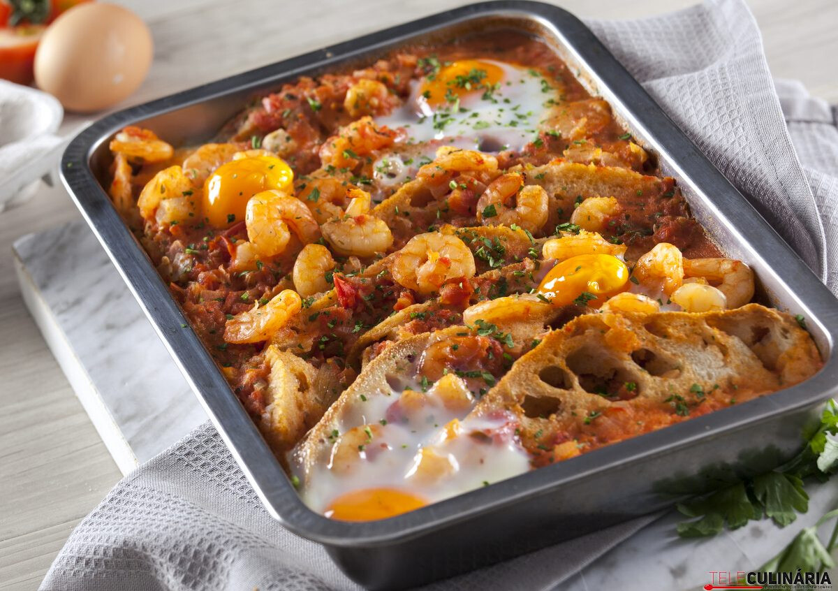 Açorda de camarão tostada (robot de cozinha)