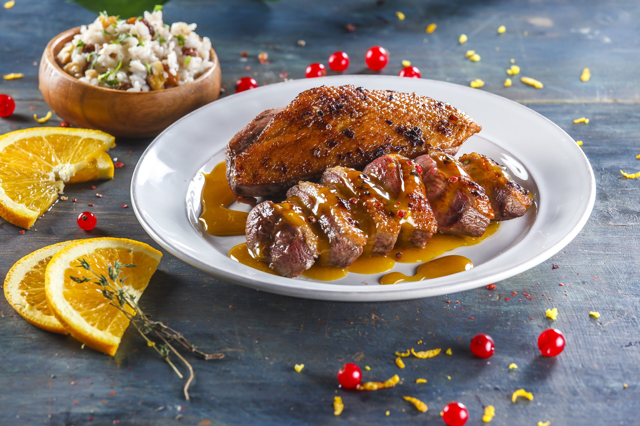 Peito de pato com molho de laranja @TeleCulinária