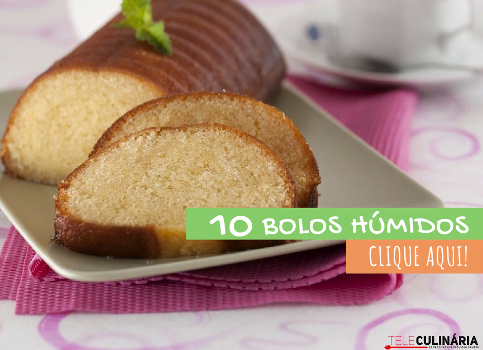 10 receitas de bolos húmidos