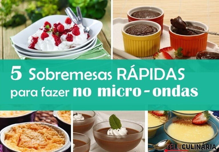 5 sobremesas rápidas para fazer no micro-ondas