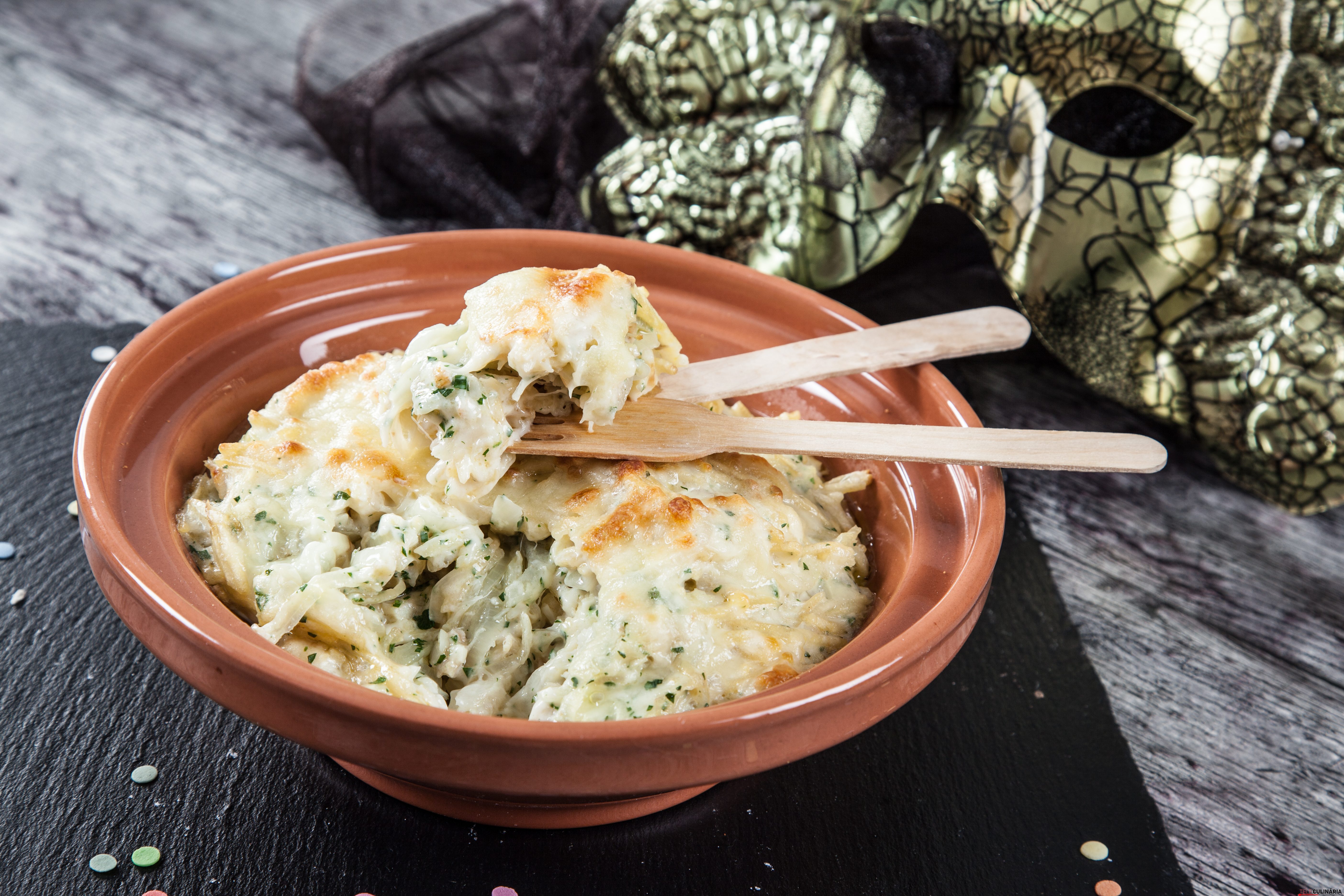 Bacalhau cremoso no forno